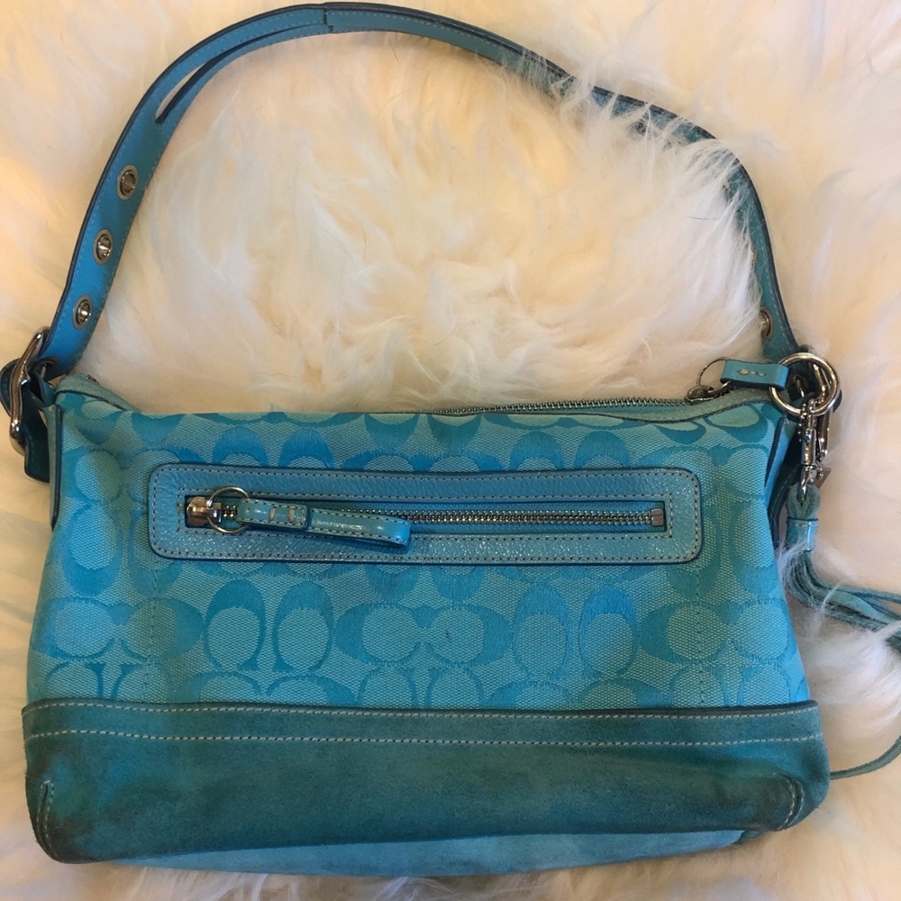 COACH TURQUOISE SHOULDER BAG